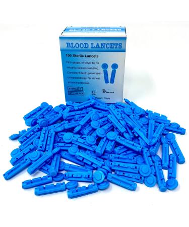 28G MediMad Blood Lancets Fully Compatible for PiC Indolor Microlet Freestyle Abbott On Call plus More. (100)