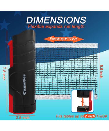 Comesee Retractable Ping Pong Net - Table Tennis Nets and Posts Replacement in Black - Buy Online on SooperMarket.com