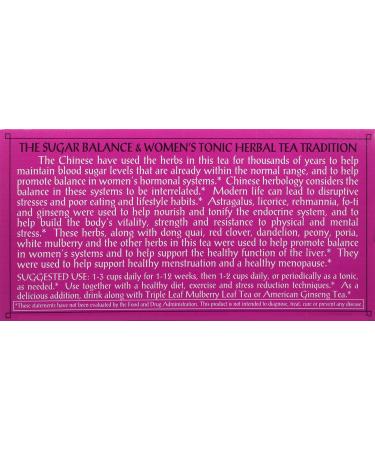 Triple Leaf Teas - Sugar Balance & Women's Tonic Tea 20 bag - Buy Online on SooperMarket.com