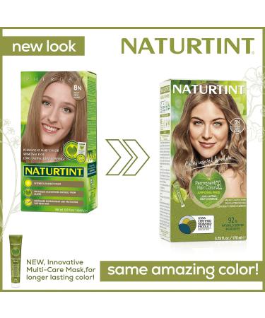Naturtint 8N Wheat Germ Blonde Hair Color - Pack of 6 | Ammonia Free, Vegan & Cruelty Free | Up to 100% Gray Coverage | Long Lasting Results - Buy Online on SooperMarket.com
