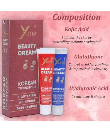 Yana Beauty Face Cream & Moisturiser for Men & Women For Dull Dry & Oily Skin Whitening Lightening & Brightening for Full Body Including Dark Underarms & Private Parts 30g - Buy Online on SooperMarket.com