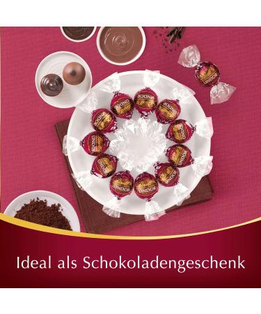 Lindt Lindor Double Chocolate Balls 137g | Premium Whole Milk Chocolate with Melting Filling | Perfect Praline Gift | Buy Internationally - Buy Online on SooperMarket.com