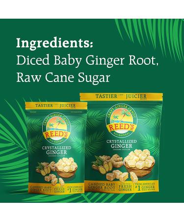 Reedâ€™s Crystallized Ginger - All Natural Baby Ginger Root, Sweetened with Raw Cane Sugar, 11 LB Bulk - Buy Online on SooperMarket.com