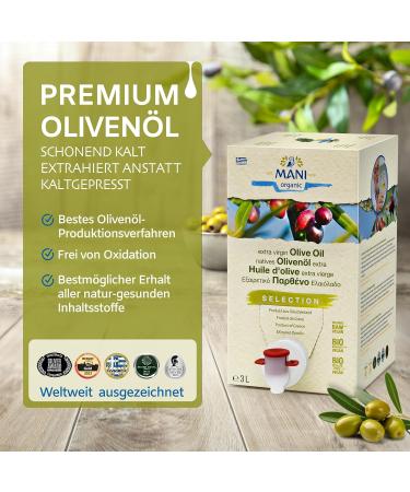 Buy MANI Premium Organic Extra Virgin Olive Oil - Award-Winning 3L from Greece - Buy Online on SooperMarket.com
