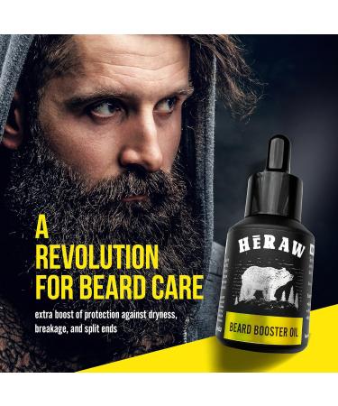 Heraw Beard Oil for Men - Nourishing & Styling Beard Oil with Argan Jojoba & Almond Oil - 30ml - Boost Beard Growth & Softness - Buy Online on SooperMarket.com