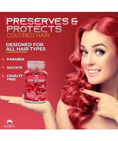 ELEVATE Hair Treatment Serum Oil Capsules - Repair & Moisturize with Argan Jojoba Oils & Vitamins - Smooth, Silky, & Thick Hair - Buy Online on SooperMarket.com