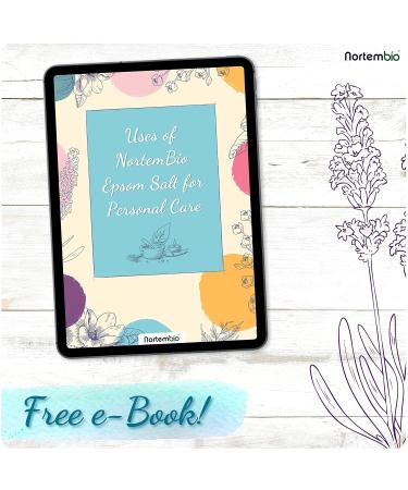 Nortembio Epsom Salt 2x1.3 kg - 100% Pure Magnesium Bathing Salt for Muscle Relaxation & Sleep | Includes Free eBook - Buy Online on SooperMarket.com