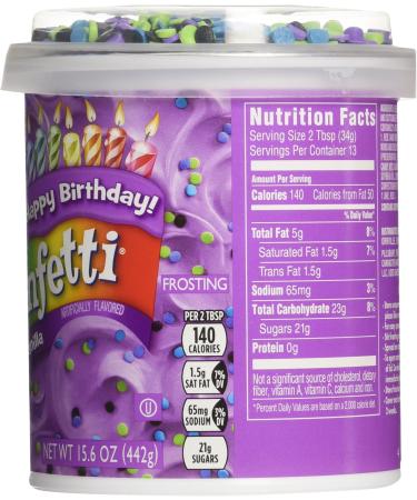 Pillsbury Funfetti Bold PURPLE VANILLA Frosting 442g - Buy Online on SooperMarket.com