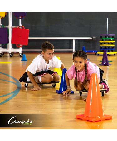 Champion Sports Office TC9SET Field Marker Cone  Red/Orange/Yellow/Green/Blue/Purple  9 US - Buy Online on SooperMarket.com