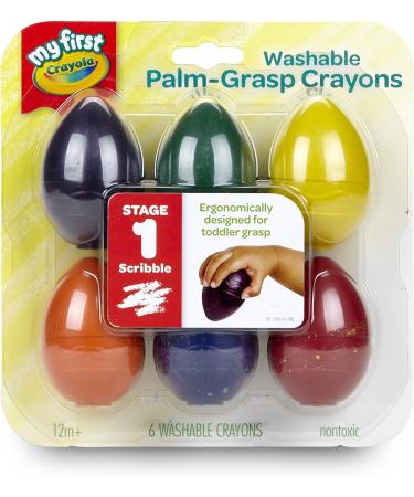 My First Crayola Palm-Grip Crayons - 6 Count Toddler-Friendly Art Tools - Buy Online on SooperMarket.com