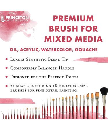 Princeton Velvetouch 3950 Paint Brush - Petal 10 for Acrylic, Oil, and Watercolor - Buy Online on SooperMarket.com