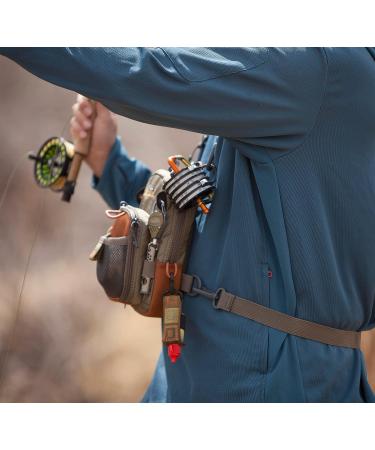 Fishpond San Juan Vertical Fly Fishing Chest Pack Bag - Padded Neck Strap, Saddle Brown - Buy Online on SooperMarket.com