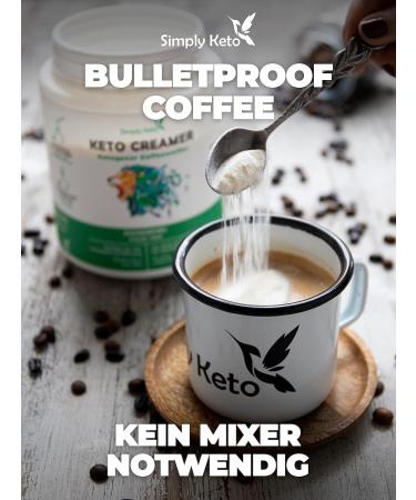 Simply Keto Creamer 450g - Sugar-Free Ketogenic Coffee Enhancer with Coconut Oil & Pasture Butter - Delicious Milk Coffee Low-Carb & High Taste - Buy Online on SooperMarket.com