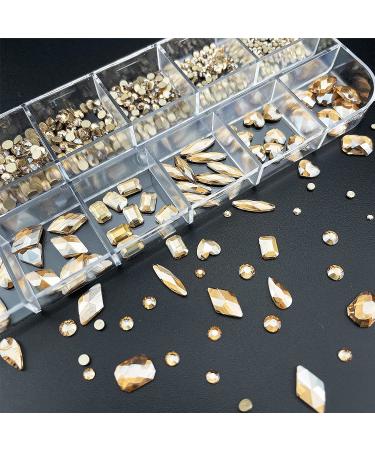 660Pcs Champagne Gold Crystal Rhinestones - Nail Art and Crafts DIY Accessories - Buy Online on SooperMarket.com