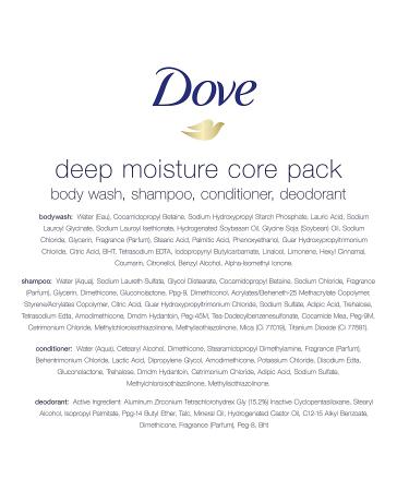 Dove Deep Moisture Hair and Skin Care Regimen Pack - 2 Hair, 2 Skin Products for Soft Skin and Clean Hair - Buy Online on SooperMarket.com