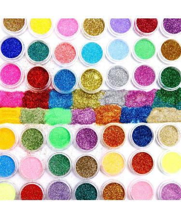 Surepromise 45 Colors Eyeshadow & Nail Art Glitter Powder Set - 45 Piece Mix Colors Pigment Collection - Buy Online on SooperMarket.com