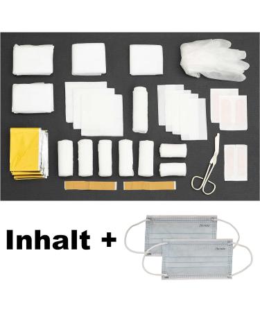 PETEX 2 in 1 First Aid Kit Plus - DIN13164:2022 Compliant Red Emergency Kit for Home & Travel - Buy Online on SooperMarket.com