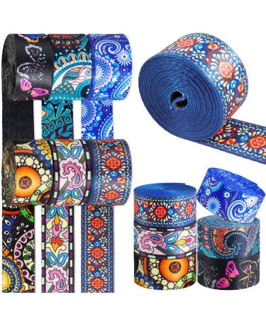 Grosun 6 Rolls 1.5 inch Nylon Webbing Belt Webbing Straps Purse Straps Backpack Straps Nylon Belt in Thermal Transfer Patterns Persian Style