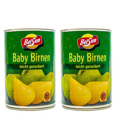 Food-united whole baby pears light sugared 2 cans of filling 425g ATG 200g peeled in Spain sun-drenched tender and bite-proof full aroma top quality summer fruits (2 doses)