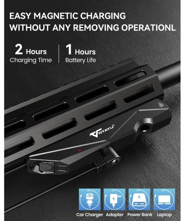 VOTATU ML40 1450 Lumens Weapon Light | M-Lok Rail | Tactical Rifle Flashlight with Strobe & Rechargeable Magnetic - Buy Online on SooperMarket.com