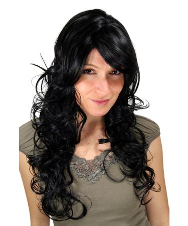 Wig black wavy long Wig 9329-1B approx. 65 cm