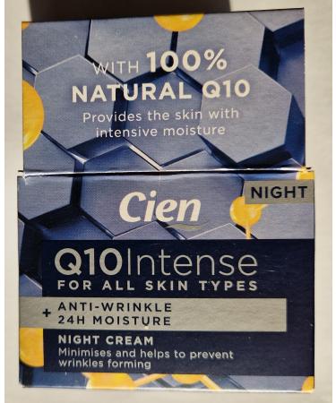 Cien Anti-Wrinkle Night Cream with Q10 Hyaluronic Acid and Vitamin E 50ml