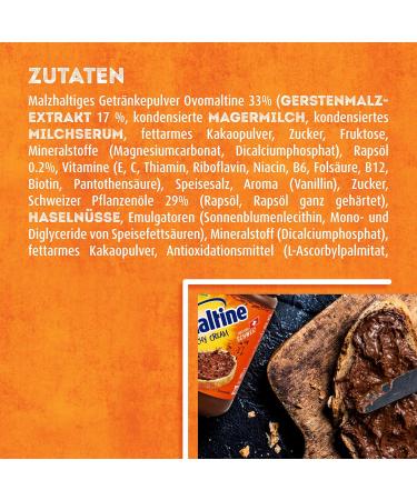 Ovomaltine Crunchy Cream Brot Spread - Palm Oil-Free Swiss Chocolate Cream with Crispy Pieces - 8 x 380g | Delicious Sweet Spread - Buy Online on SooperMarket.com