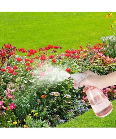 Gvolatee 3 Pack 500ml Refillable Spray Bottles - Transparent Plastic Atomizers for Plants Hair and Cleaning - Mixed Colors - Buy Online on SooperMarket.com