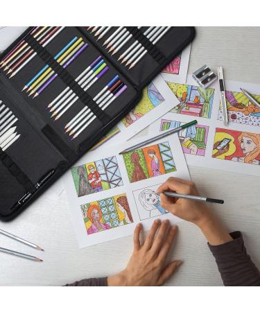 Bellofy 72 Pack Drawing Kit with 100 Sheets Drawing Pad | Art Supplies for Adults & Kids | Complete Drawing Set for Beginners | Ideal Drawing Kit for Kids 9-12 - Buy Online on SooperMarket.com
