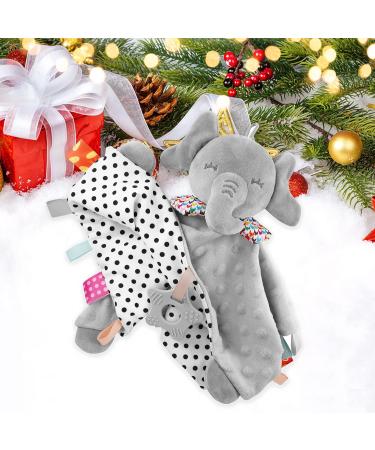 UNMOT Baby Comforter Blanket - Elephant Soft Security Blanket with Teether - Grey - Buy Online on SooperMarket.com
