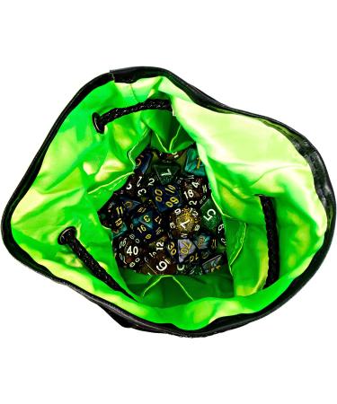 Large Dice Bag with 7 Complete Sets | Dragon DND Dice Bag & 49 Polyhedral Dice | Black Bag with Pockets - Buy Online on SooperMarket.com