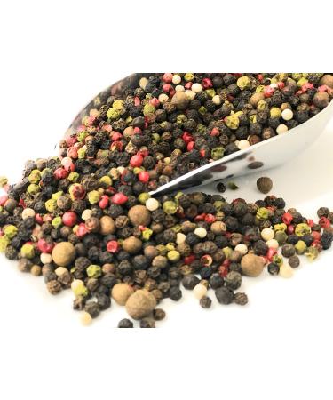 Mixed Peppercorns - Five Pepper Mix Whole Peppercorns Black White Green Red Peppercorns and Allspice 500g