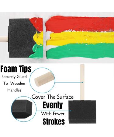 Bates 4 Inch Foam Paint Brushes - 8 pcs, Sponge Brushes for Painting and Staining - Buy Online on SooperMarket.com