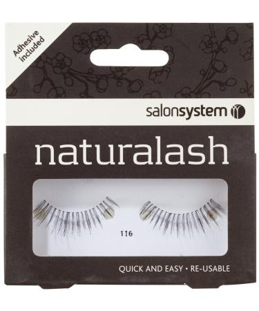 Salon System Naturalash Quick and Easy Re-Usable Black 116 Lashes