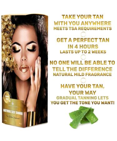 Organic Self-Tanning Lotion Travel Size (90ml) - Natural Shine for Face & Body Perfect for On-the-Go - Buy Online on SooperMarket.com