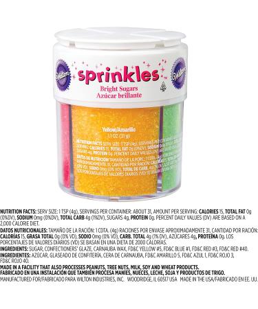 Wilton Colored Sugar Sprinkles Medley 4.4 oz - Bright Multicolored Baking Supplies - Buy Online on SooperMarket.com