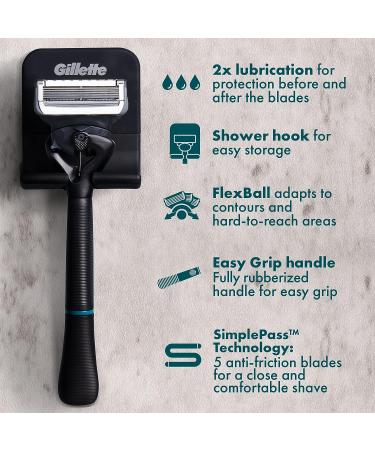 Gillette Intimate Manscape Razor for Men - Pubic Hair Manscaping Razor with 2 Refills - Buy Online on SooperMarket.com