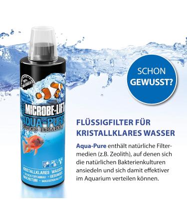 Microbe-Lift Aqua-Pure 473ml - Organic Liquid Filter Medium for Clear Aquarium Water | Sea & Freshwater Treatment - Buy Online on SooperMarket.com