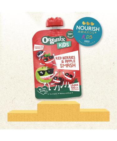 Organix Kids Red Berries & Apple Organic Smash Pouch 3+ Years 100 g (Pack of 6) - Buy Online on SooperMarket.com