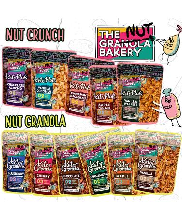 Blueberry Cherry Cinnamon Keto Granola Cereal Variety Pack | Low Carb Snack | 2-3g Net Carb | 11 oz (Pack of 3) - Buy Online on SooperMarket.com