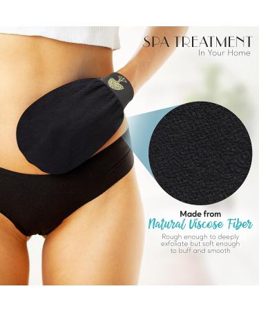 Eco-Lux Exfoliating Mitt - Deep Cleansing Body Scrub Glove for Soft Skin, Bath & Shower - Fake Tan Remover, Men & Women Skincare - Buy Online on SooperMarket.com