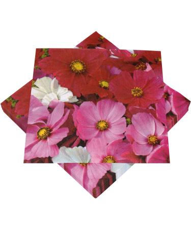 HEKU 100 napkins 3-ply 33x33cm Cosmea I Absorbent and practically packaged I Ideal for special occasions 33x33cm Cosmea