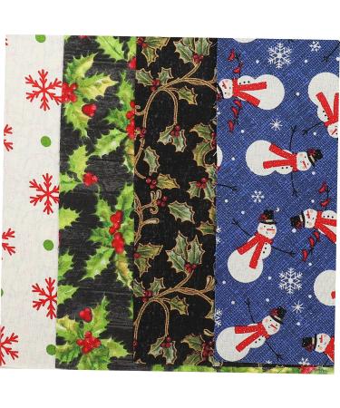 Operitacx Sewing Fabric Squares 20pcs Christmas Cloth Set Christmas Sewing Quilt Christmas Supply European and American Material - Buy Online on SooperMarket.com