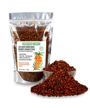 Siberian Sea Buckthorn Dried Berries 7.06 oz (200 g) Unsweetened 100% Pure Raw Natural Wild Harvested Premium Clean
