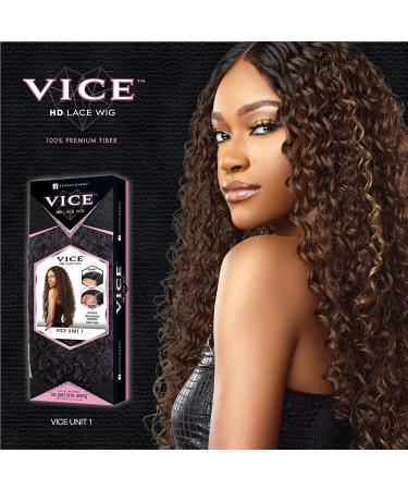 Sensationnel Vice Lace Front Wig - HD Transparent Lace, Pre-Plucked Hairline, 5 Deep Part - Vice Unit 02 (1B) - Buy Online on SooperMarket.com