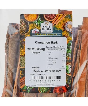 Old India Cinnamon Bark 500g - Premium Quality Spice for Cooking & Baking - Buy Online on SooperMarket.com