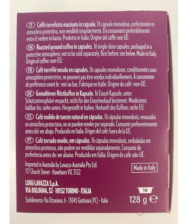 Buy Lavazza A Modo Mio Lungo Dolce - 16 Arabica Coffee Capsules Medium Roast 100% Arabica Intensity 6/13 | International Shipping Available - Buy Online on SooperMarket.com