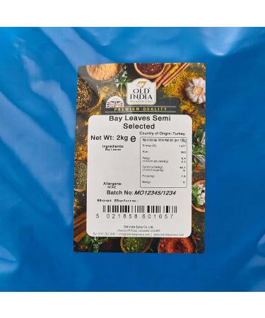 Old India Bay Leaves Semi Selected 2kg - Premium Quality for Culinary Delights - Buy Online on SooperMarket.com
