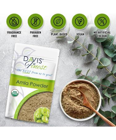 Davis Finest Organic Amla Powder 250g - Hair Growth & Shine Formula - Buy Online on SooperMarket.com