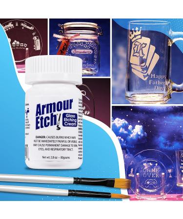 Armour Etch Glass Etching Cream Starter Kit 2.8oz + Moshify Application Brushes - Buy Online on SooperMarket.com